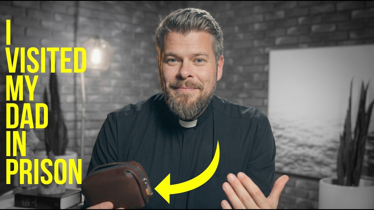 Prison Ministry: Finding Christ Behind the Walls father michael nixon sitting in chair at saint dominic media production studio